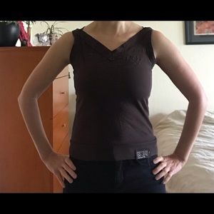 G Star Raw XS v neck tank w raw edge